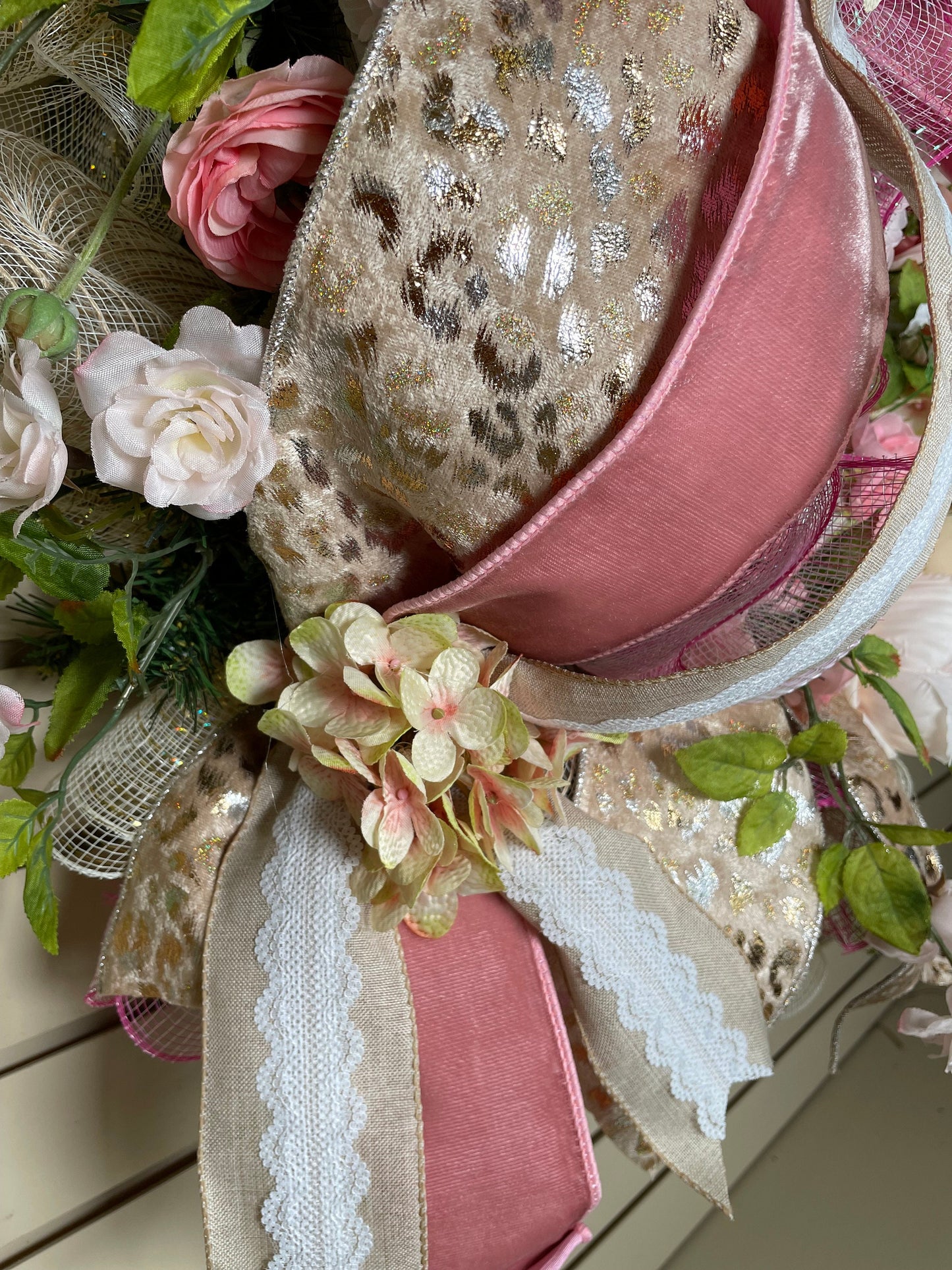 Romantic Shabby Chic Peony Front Door Wreath featuring a Flower Covered Heart makes a Stunning Gift, Wedding Decoration, Anniversary Gift.