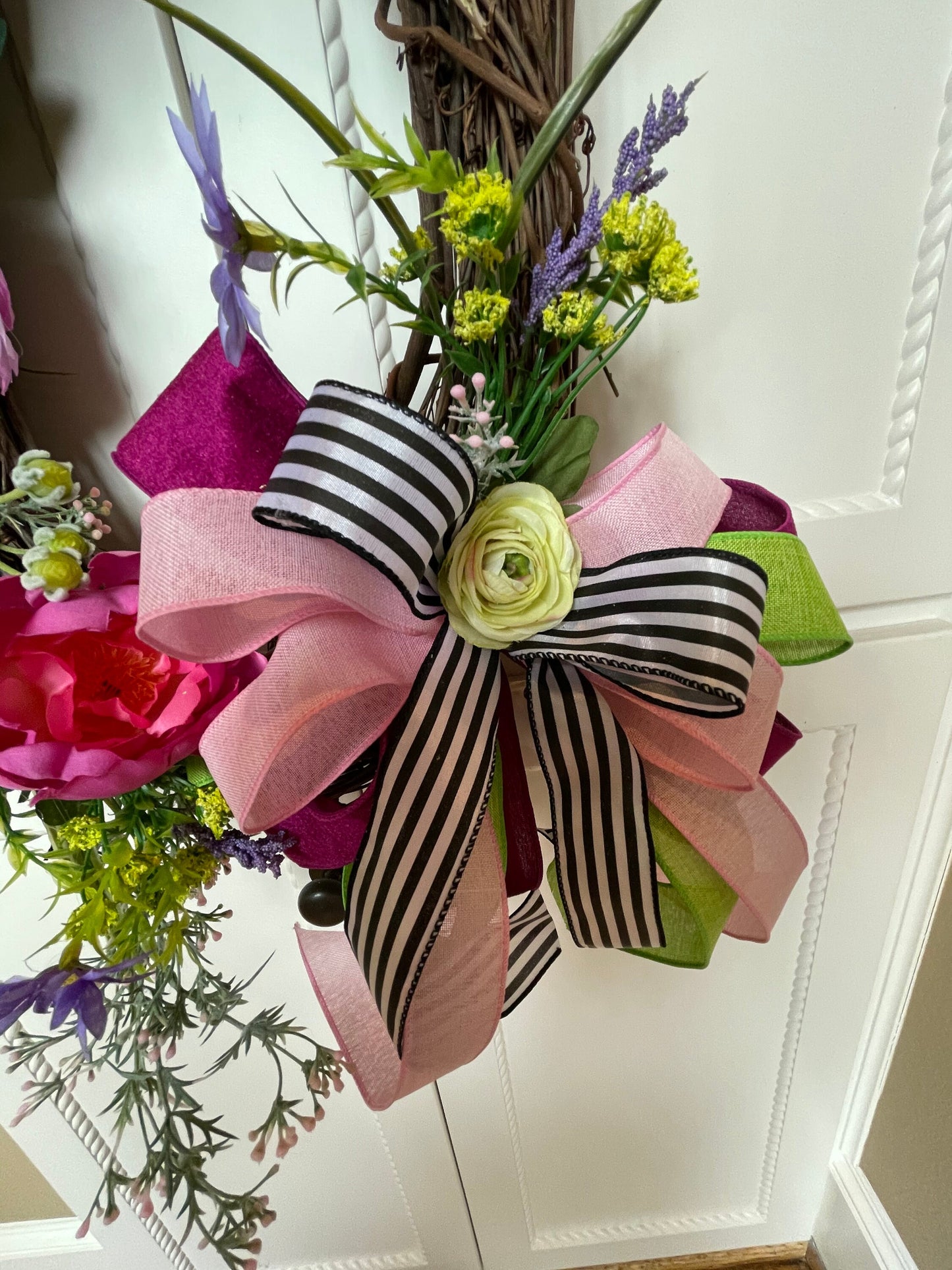 Oval Summer or Spring Front Door Wreath is also good for Everyday use and makes Welcoming Porch Decor