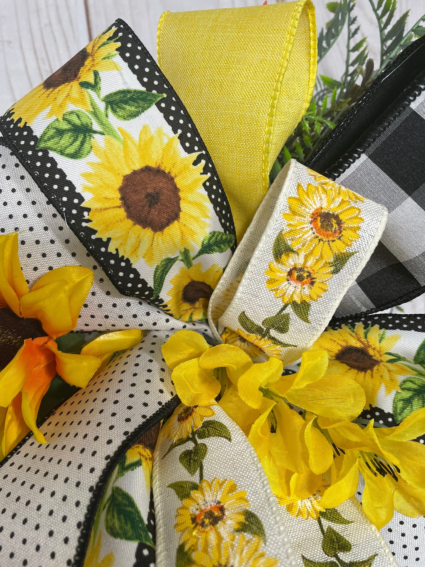 Oval Cheerful Welcome Moss Wreath with Yellow Sunflowers and a Large Butterfly Perfect from Summer to Fall on your Front Door or Porch