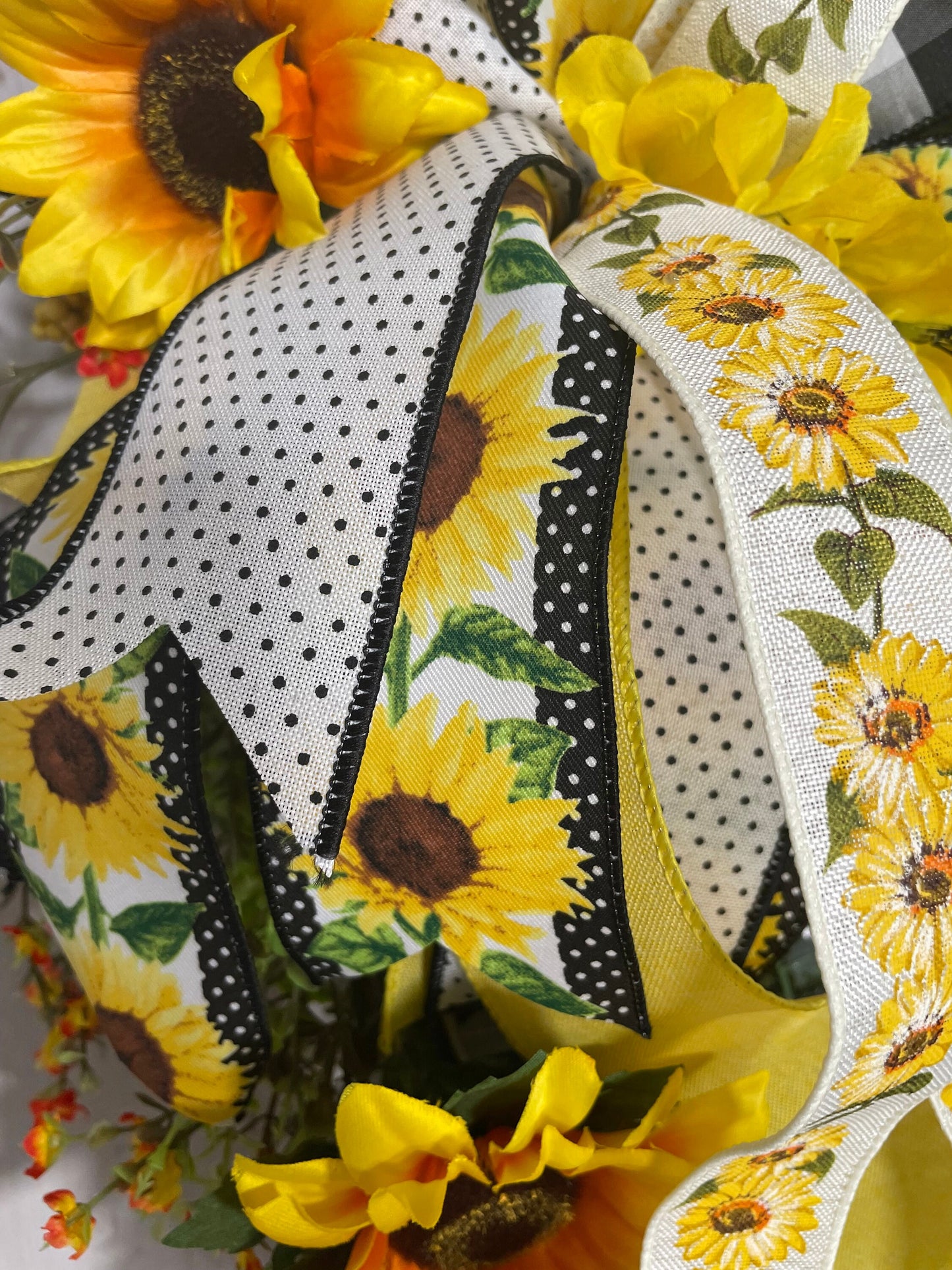 Oval Cheerful Welcome Moss Wreath with Yellow Sunflowers and a Large Butterfly Perfect from Summer to Fall on your Front Door or Porch
