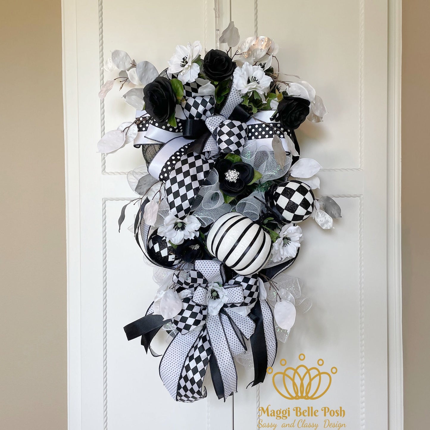 Pumpkin home decor, Thanksgiving gift, Harvest Porch wreath, Halloween Swag for Front Door, Autumn Decoration, Fall Party Decor