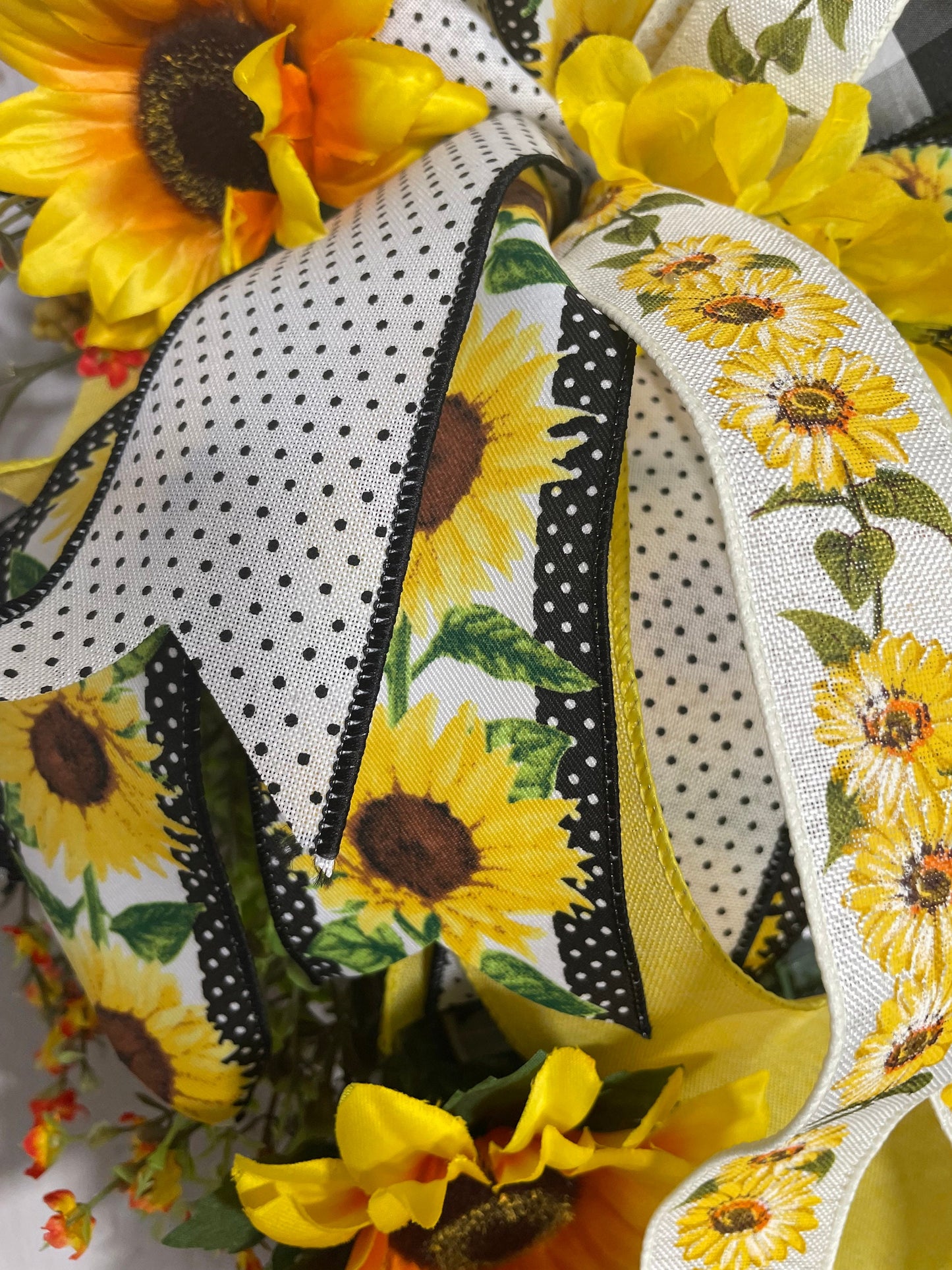 Oval Cheerful Welcome Moss Wreath with Yellow Sunflowers and a Large Butterfly Perfect from Summer to Fall on your Front Door or Porch