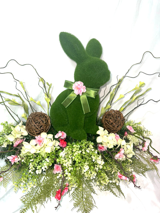 Styled in Seconds™ Designer Spring Mantel Styling Set – 3 Piece Easter Bunny Fireplace Collection