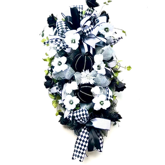 Halloween bling front door wreath, Thanksgiving gift, Fall pumpkin decor, Glam Harvest decor,  Autumn mantle decor, Halloween party decor.