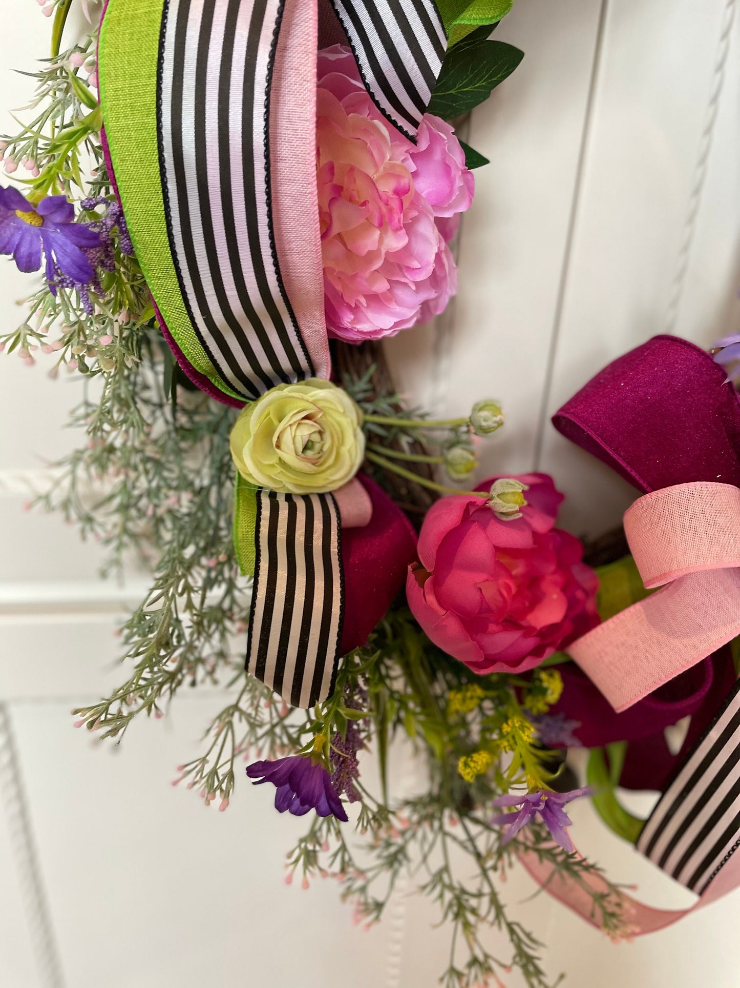 Oval Summer or Spring Front Door Wreath is also good for Everyday use and makes Welcoming Porch Decor