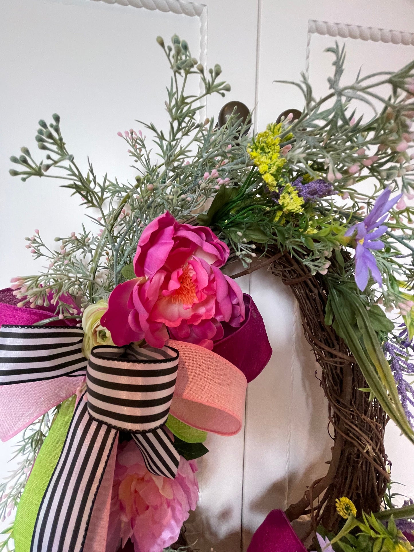 Oval Summer or Spring Front Door Wreath is also good for Everyday use and makes Welcoming Porch Decor