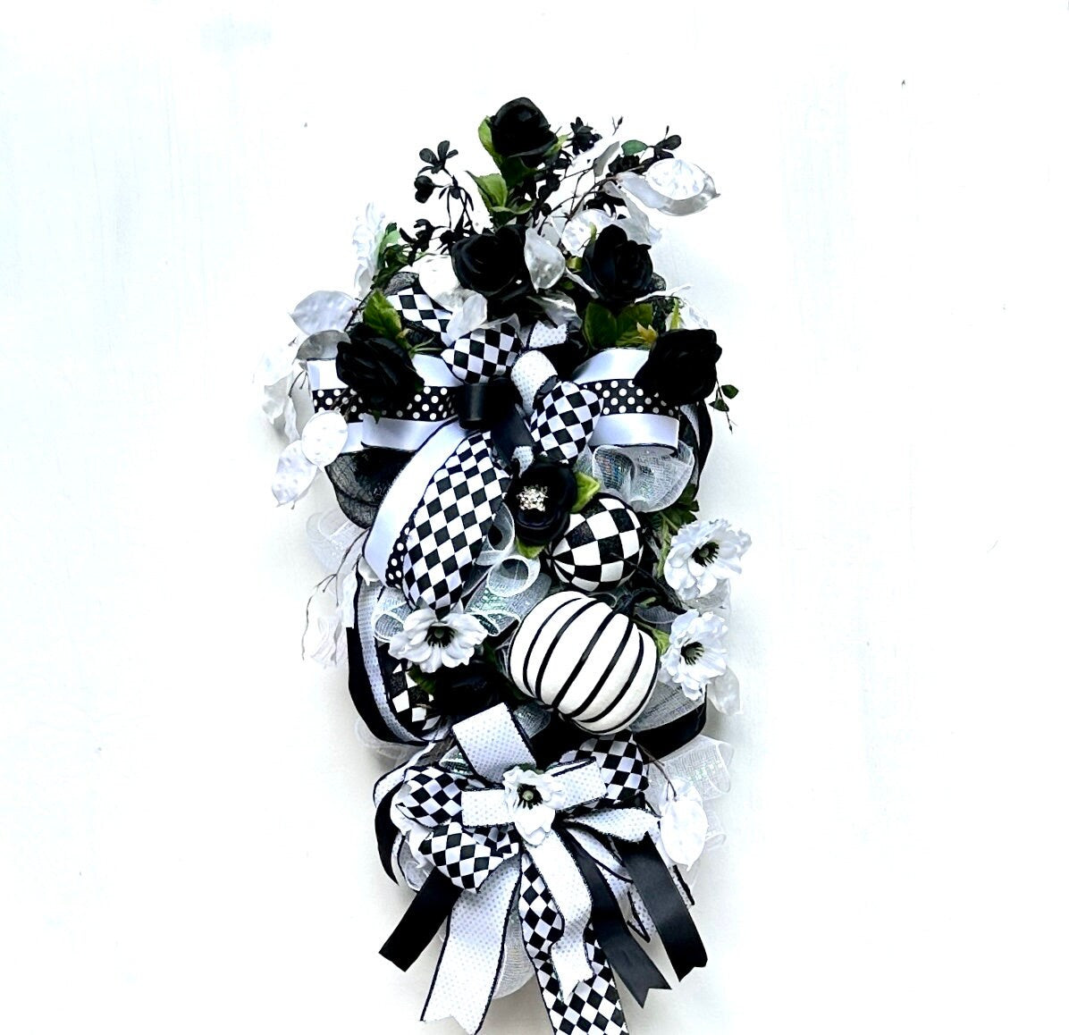 Pumpkin home decor, Thanksgiving gift, Harvest Porch wreath, Halloween Swag for Front Door, Autumn Decoration, Fall Party Decor