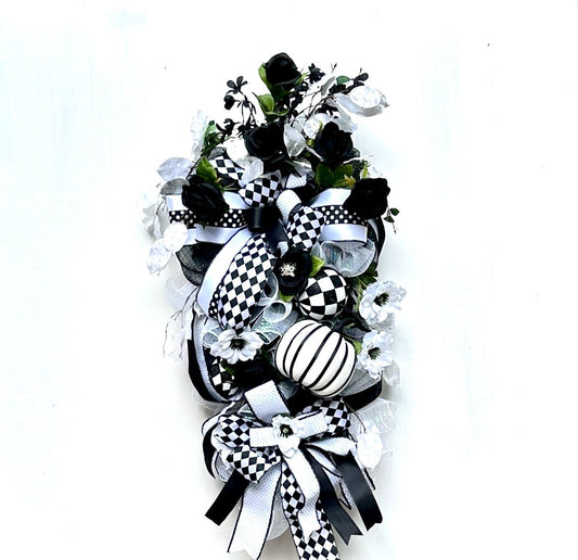 Pumpkin home decor, Thanksgiving gift, Harvest Porch wreath, Halloween Swag for Front Door, Autumn Decoration, Fall Party Decor