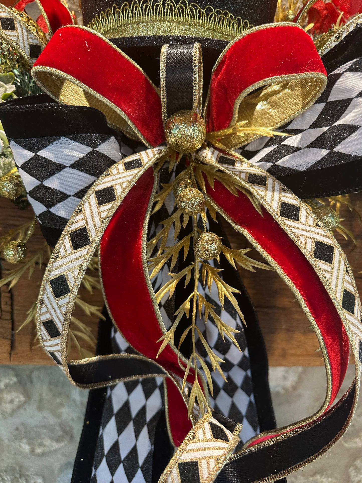 3 piece Nutcracker Christmas Mantle Decor Set.  No hang Holiday Set with Nutcracker Hat and Drums