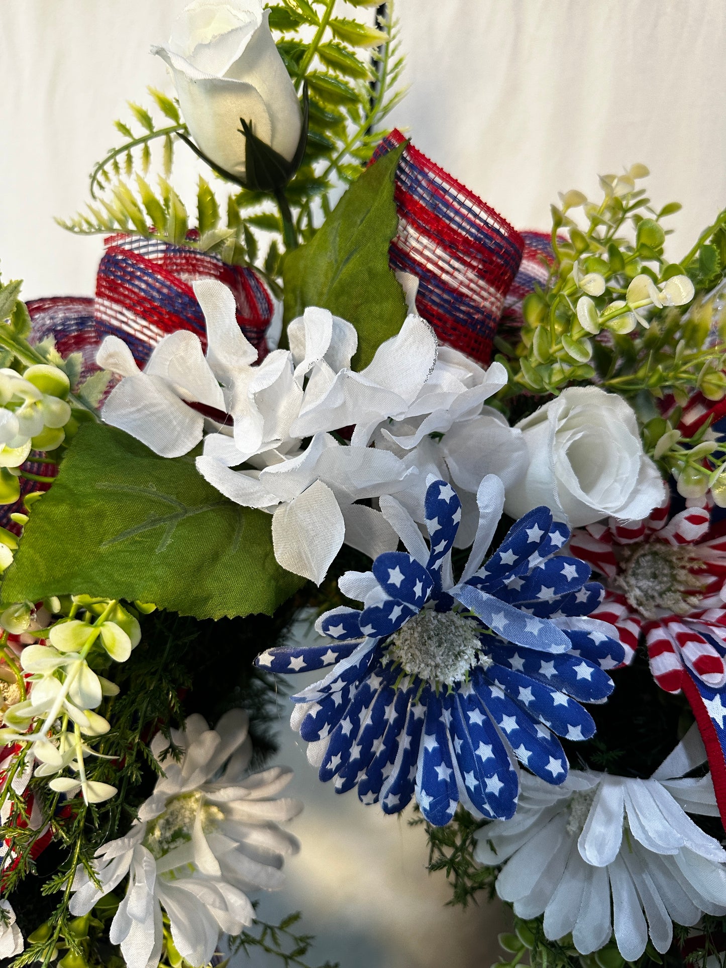 Patriotic Wreath for America’s 250th Birthday | Red, White & Blue Front Door Decor