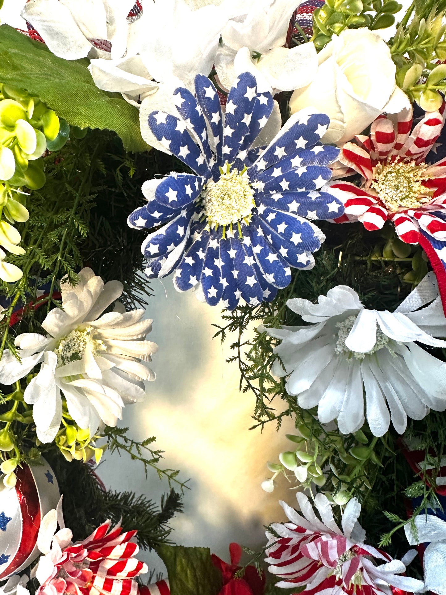 Patriotic Wreath for America’s 250th Birthday | Red, White & Blue Front Door Decor