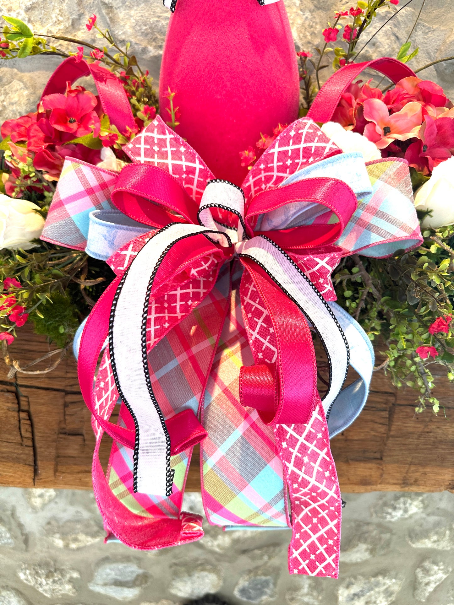 Styled in Seconds™ Easter Mantel Decor – 3 Piece Bunny Spring Mantel Set | No Hanging Required