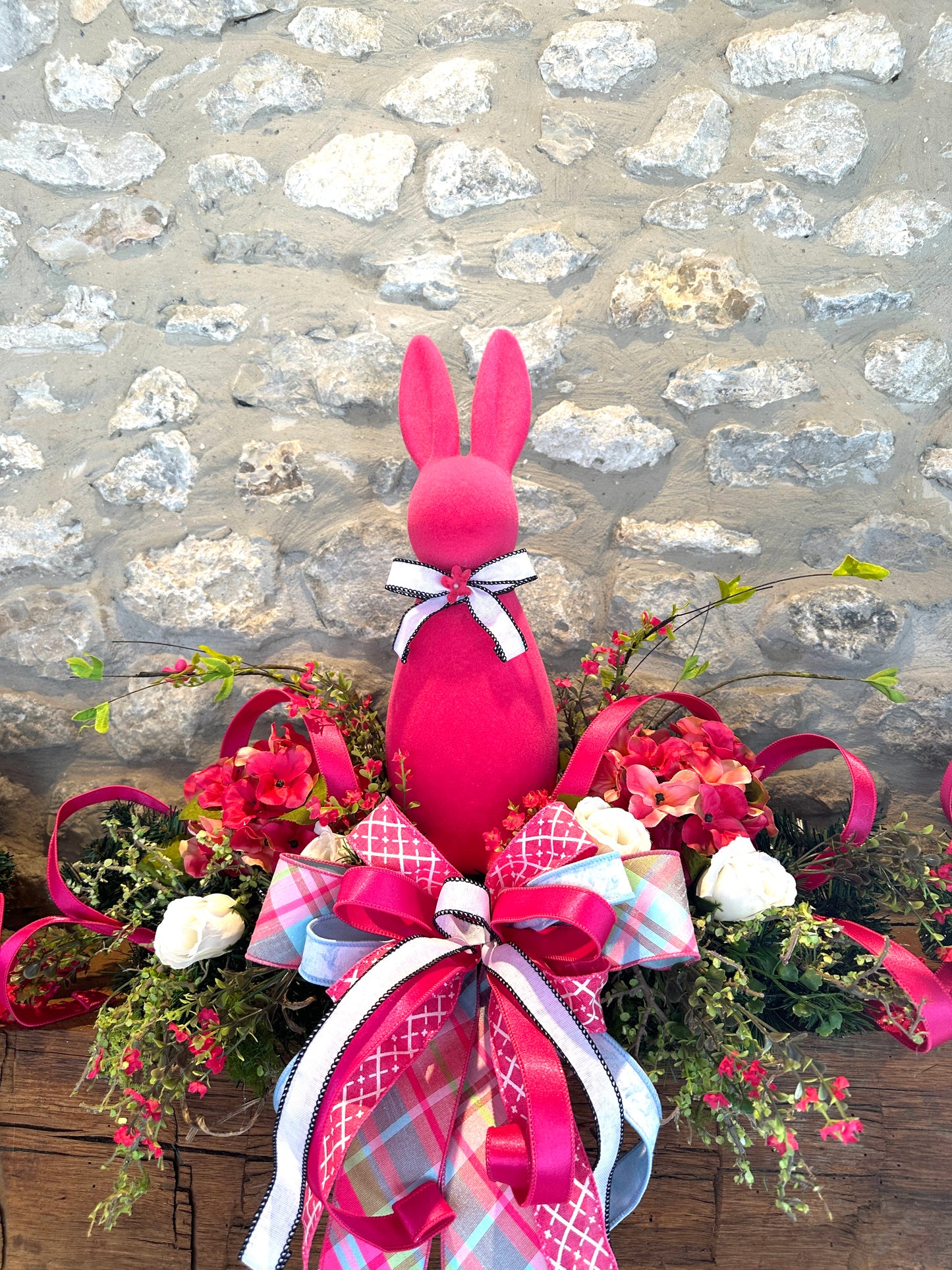 Styled in Seconds™ Easter Mantel Decor – 3 Piece Bunny Spring Mantel Set | No Hanging Required