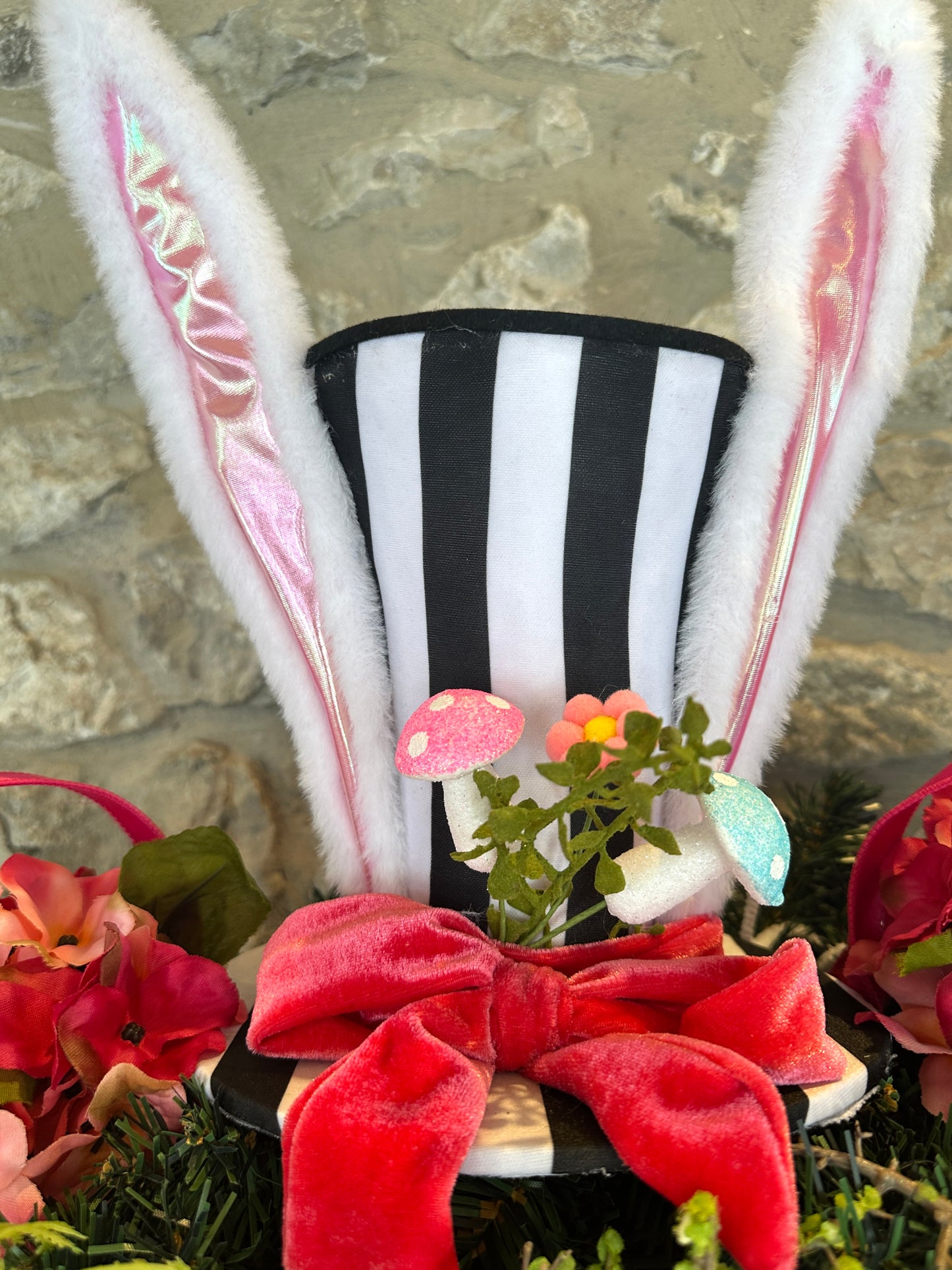 Styled in Seconds™ Easter Mantel Decor – 3 Piece Bunny Spring Mantel Set | No Hanging Required