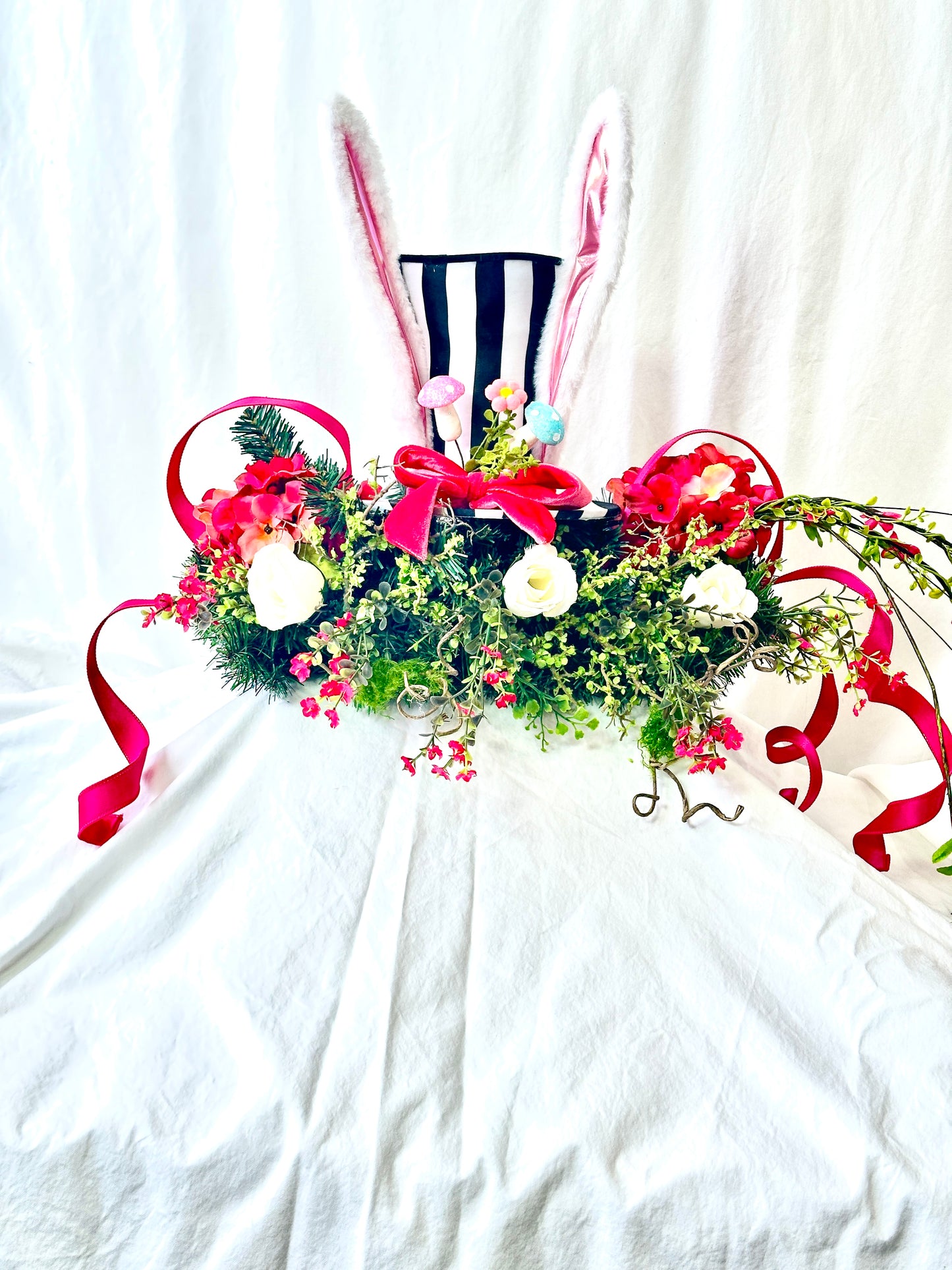 Styled in Seconds™ Easter Mantel Decor – 3 Piece Bunny Spring Mantel Set | No Hanging Required